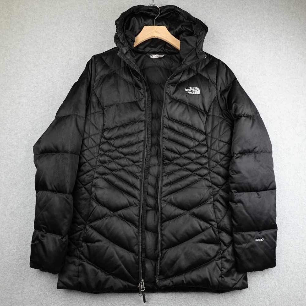 The North Face 550 Goose Down Puffer Jacket Womens Small Outdoor w/FLAWS